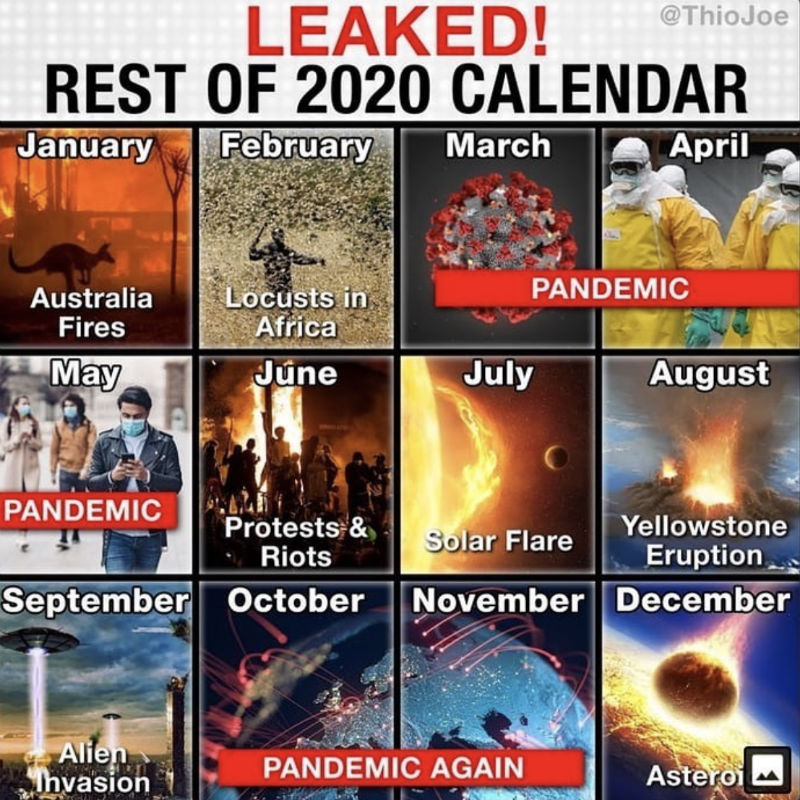 Leaked Rest Of 2020 Calendar Meme Shut Up And Take My Money