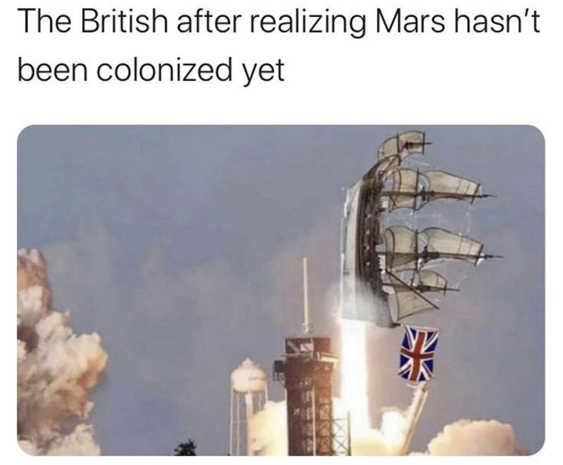 the british after realizing space hasn't been colonized
