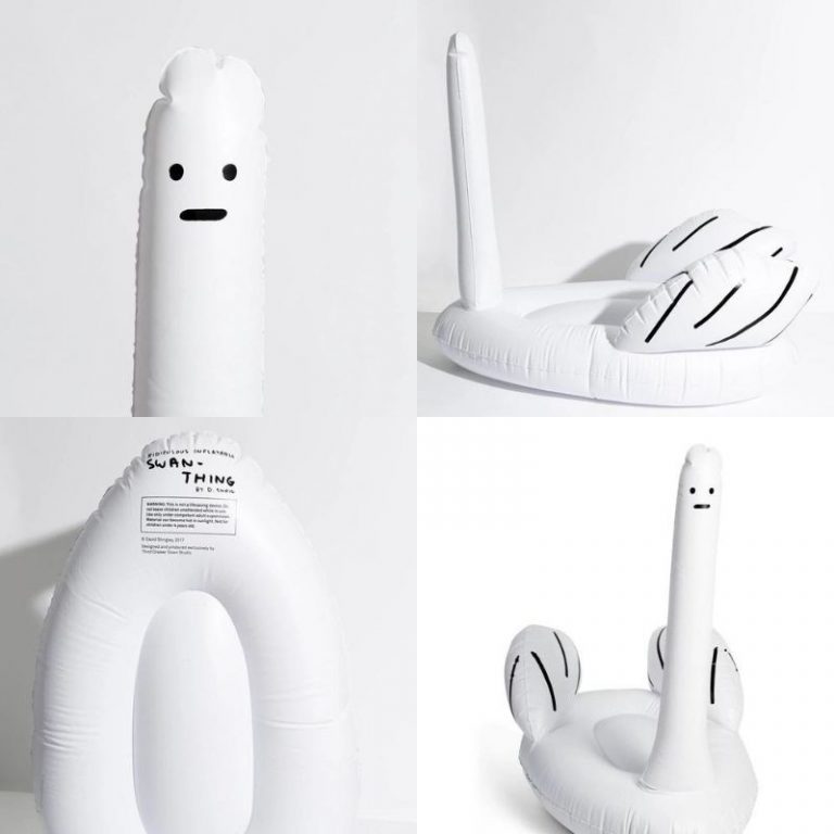 Ridiculous Inflatable SwanThing x David Shrigley Shut