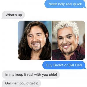 Guy Gadot Or Gal Fieri Meme - Shut Up And Take My Money