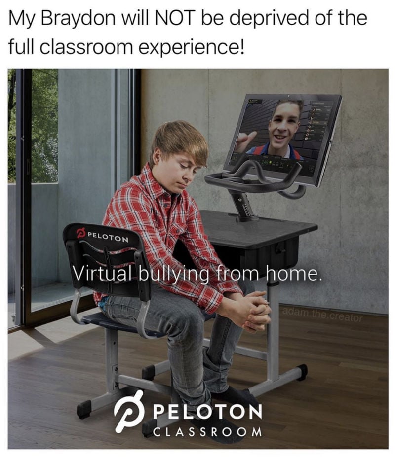 pelaton classroom virtual bullying at home