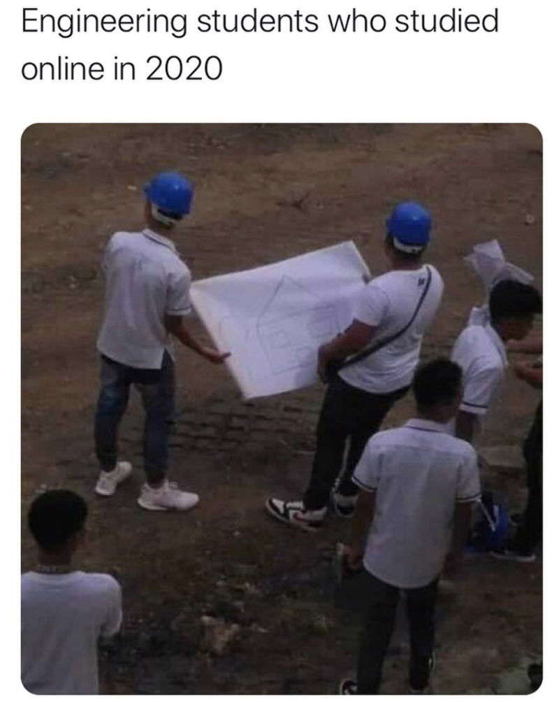 Engineering Students Who Studied Online In 2020 - Meme - Shut Up And