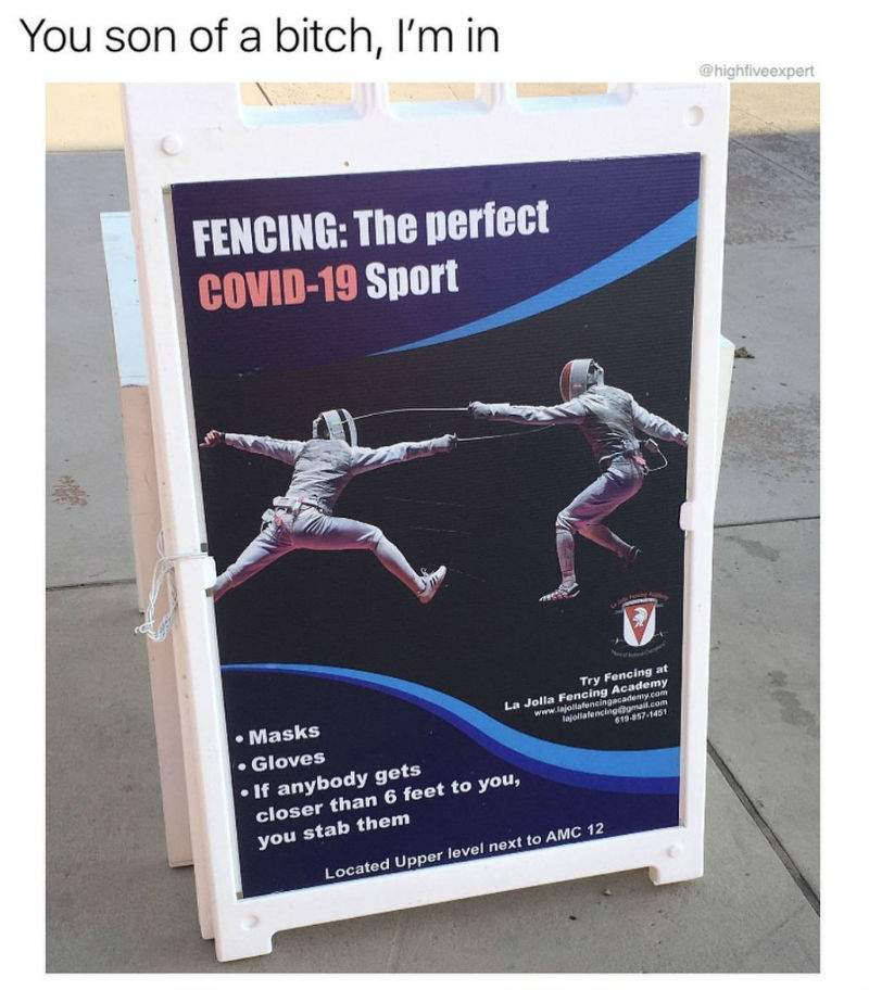 fencing is the perfect covid sport