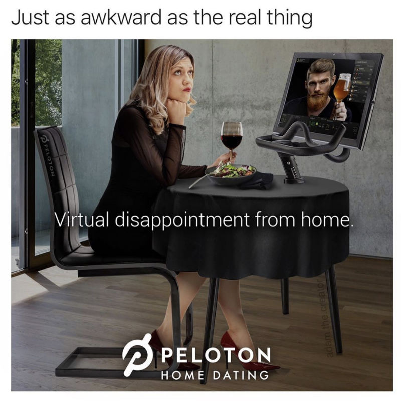 peloton home dating meme