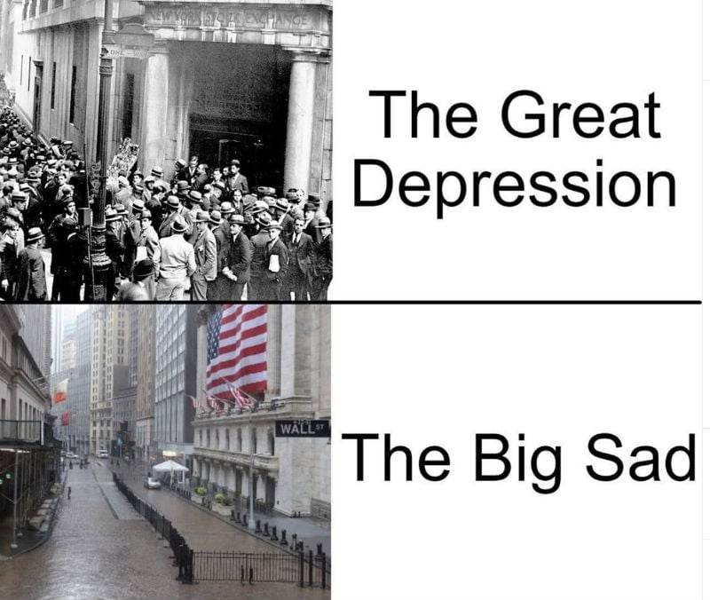 the great depression the big sad meme