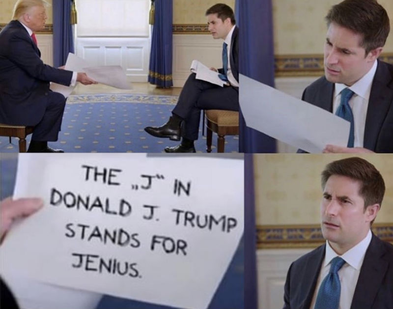 the j in donald j trump stands for jenius