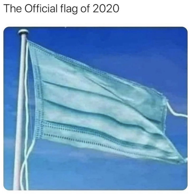 the official flag of 2020 meme