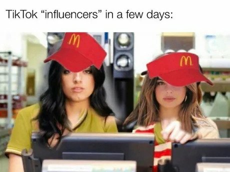 tiktok influencers in a few days meme