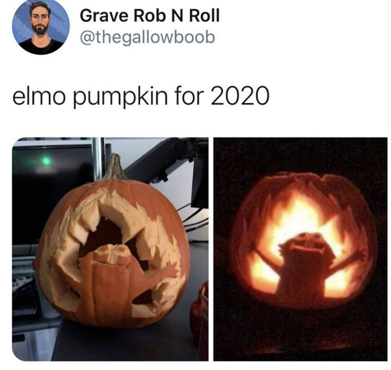 elmo pumpkin for 2020