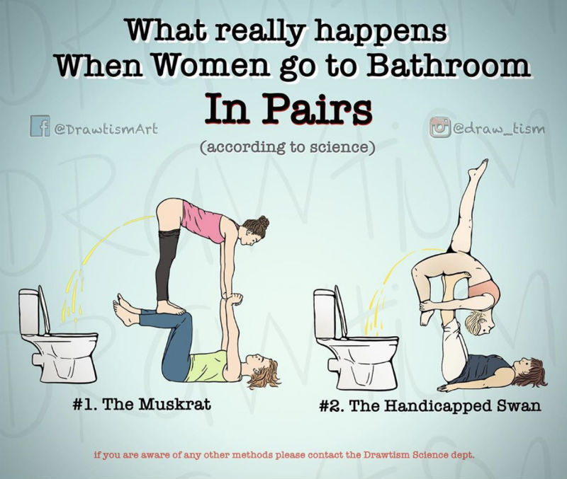 what really happens when girls go to the bathroom in pairs