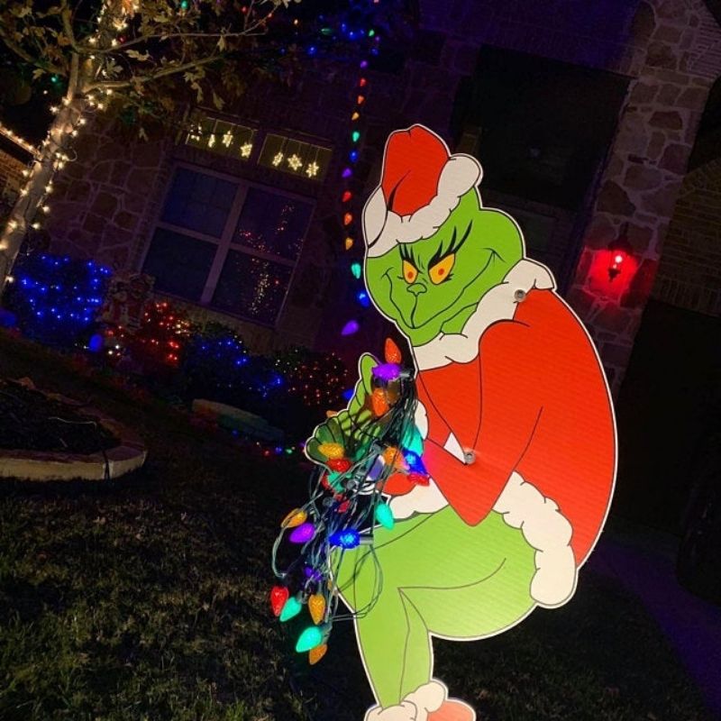 Grinch Stealing Christmas Lights Cutout - Shut Up And Take My Money