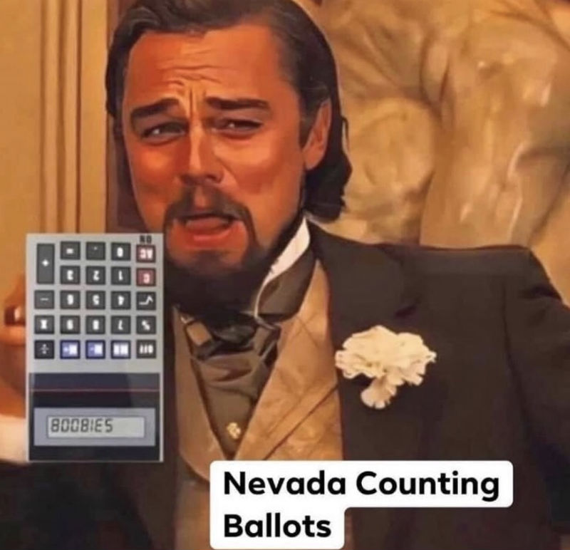 Nevada Counting Ballots Laughing Leo - Meme - Shut Up And Take My Money