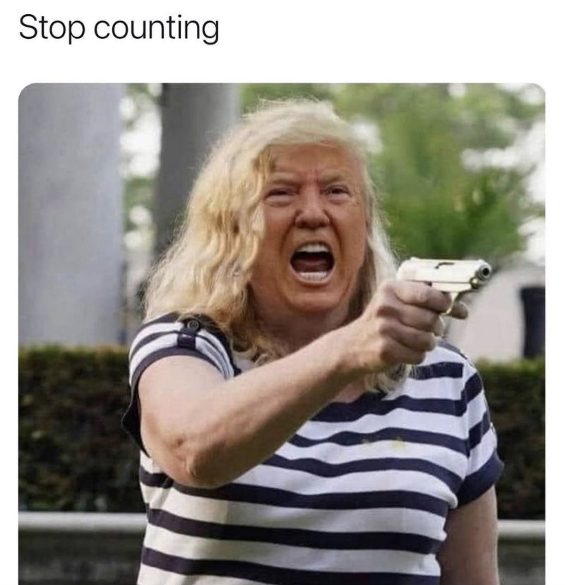 trump karen stop counting meme