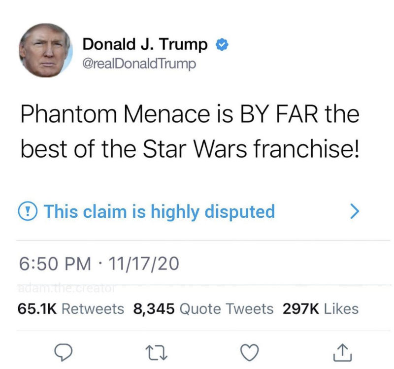 trump phantom menace tweet