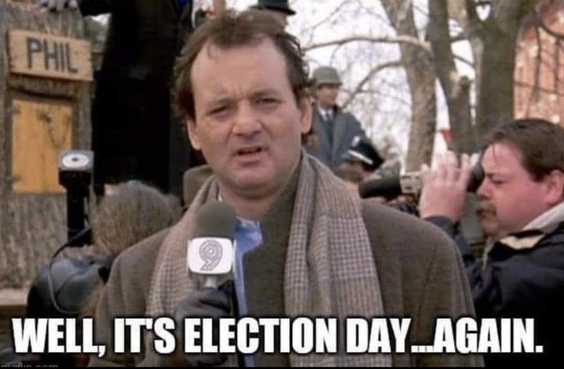 well its election day again