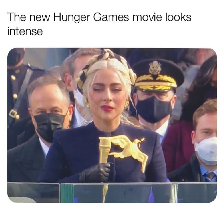 the new hunger games looks intense lady gaga meme