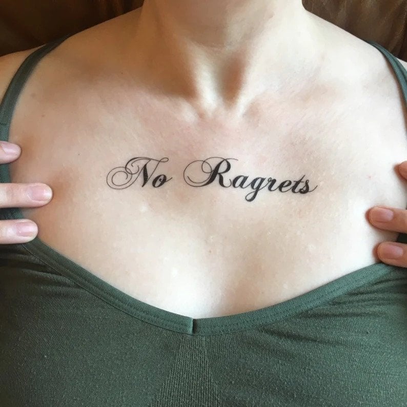 Share 92 about no regrets tattoo super cool  indaotaonec