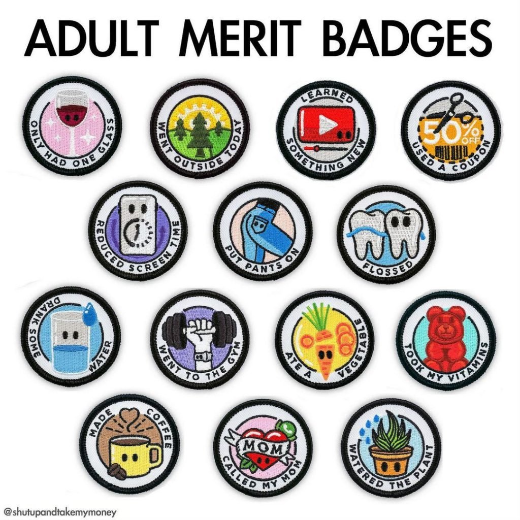 Adult Merit Badges - Elevate Your Daily Wins