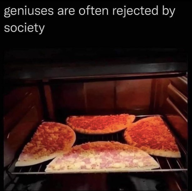 Geniuses Are Often Rejected By Society - Pizza Meme - Shut Up And Take ...