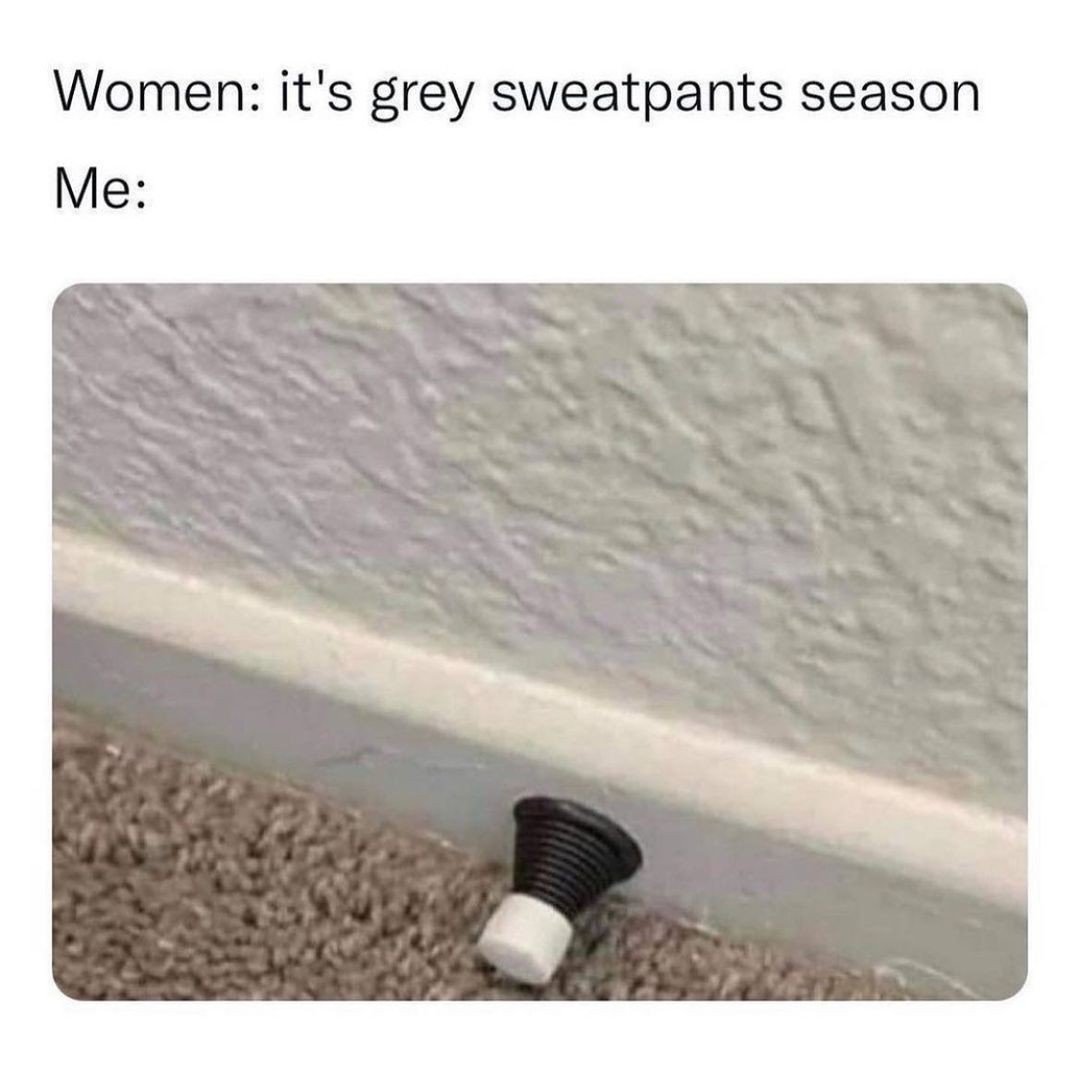 Grey Sweatpants - For real  Grey sweatpants, Funny memes, Sweatpants