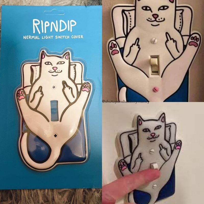 Ripndip Cat Light Switch Cover - Shut Up And Take My Money